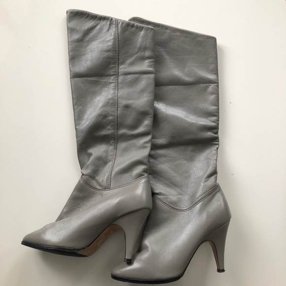 Pre Loved Vintage Leather Slouch Boot - Picture 2 of 9